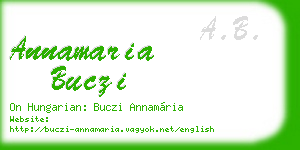 annamaria buczi business card